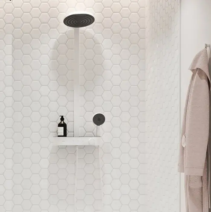 Sistem de dus Showerpipe 260 2jet, cu baterie termostatata ShowerTablet Select 400, alb mat (matt white), Hansgrohe Pulsify S 24240700 Ofertă