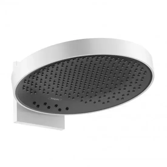 Set para de dus fixa 360 1 jet, cu racord de perete, alb mat (matt white), Hansgrohe Rainfinity 26230700 Vezi acum