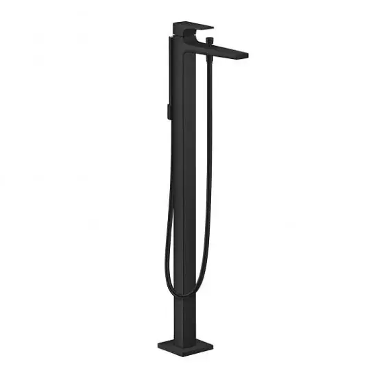 Baterie cada dus monocomanda freestanding, negru mat (matt black), Hansgrohe Metropol 32532670 Ofertă limitată
