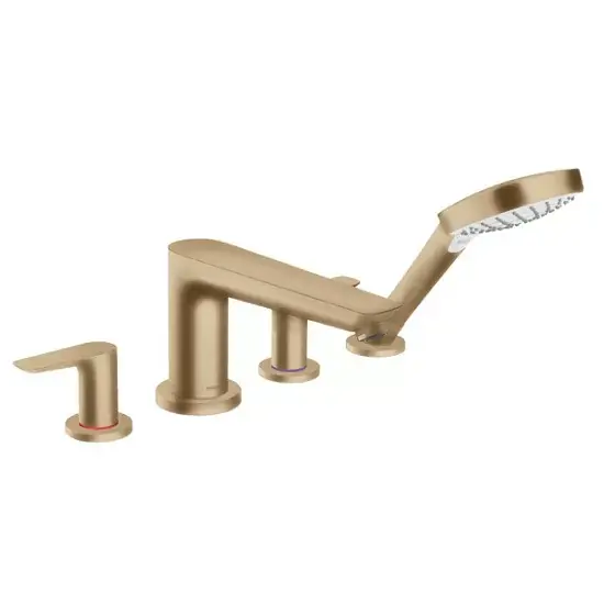 Baterie cada dus cu 4 orificii, montaj pe cada, bronz satinat (brushed bronze), Hansgrohe Talis E 71748140 Nu rata