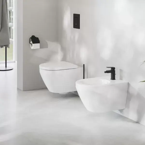 Baterie bideu monocomanda S, cu ventil pop-up, negru mat (matte black), Grohe Cubeo 1018102430 Expediere rapidă