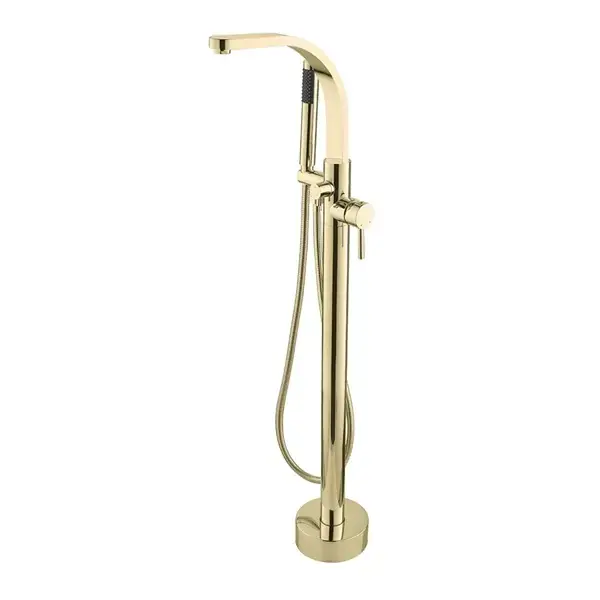Baterie cada dus freestanding, auriu deschis, Besco Decco I BW-DI-JZ Plată securizată