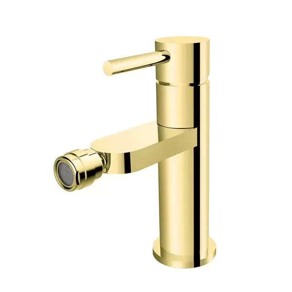 Baterie bideu monocomanda, fara ventil, auriu lucios, Besco Decco BB-D-ZL Discount