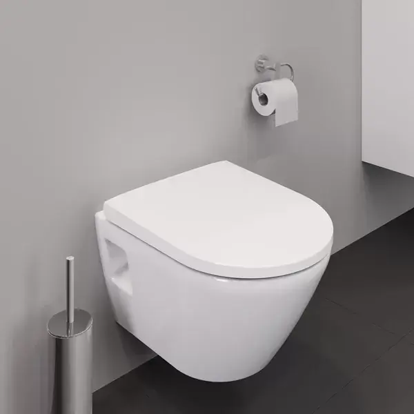 Reducere Vas WC suspendat Rimless, Compact, cu capac soft close, Duravit D-Neo 45870900A1