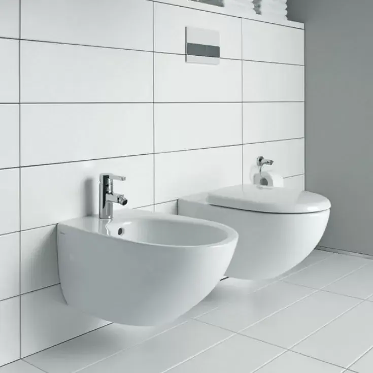 Reducere extra Vas WC suspendat Rimless, cu prindere ascunsa, cu capac soft close, Duravit Architec 45720900A1