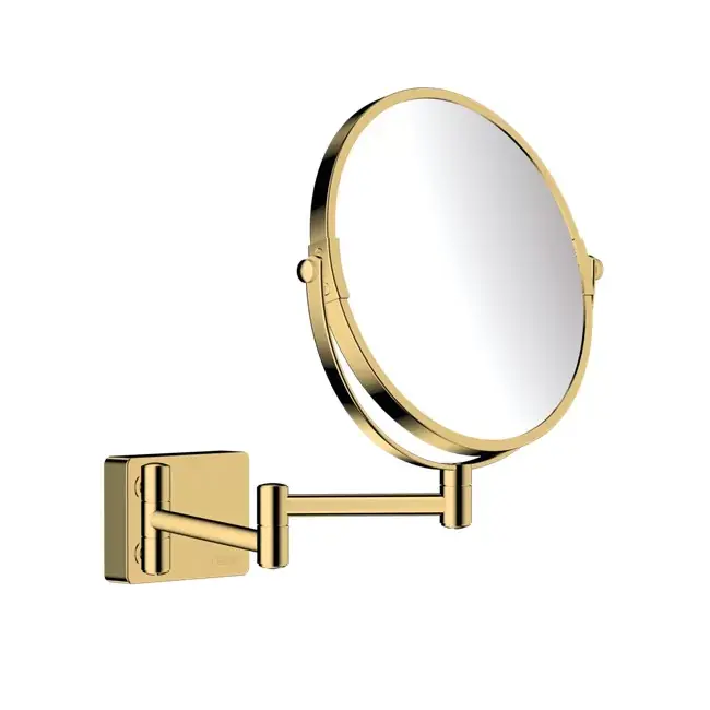 Oglinda cosmetica, 188 mm, 3X rotativa, auriu lucios (polished gold optic), Hansgrohe AddStoris 41791990 Reducere de preț