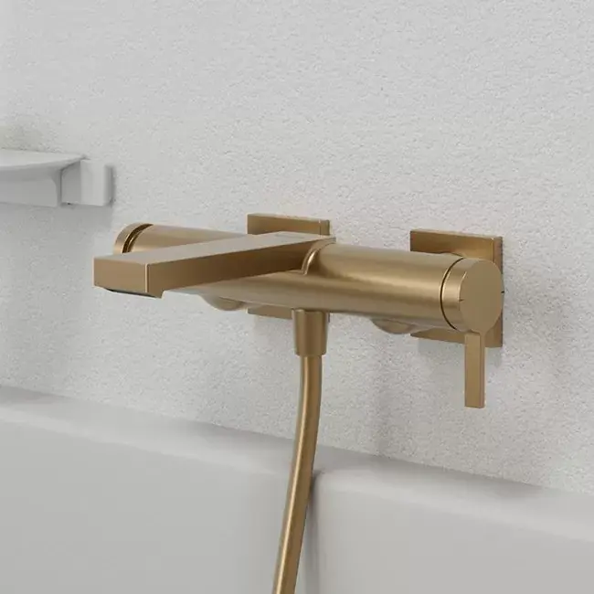 Baterie cada dus monocomanda, bronz satinat (brushed bronze), Hansgrohe Tecturis E 73420140 Ofertă