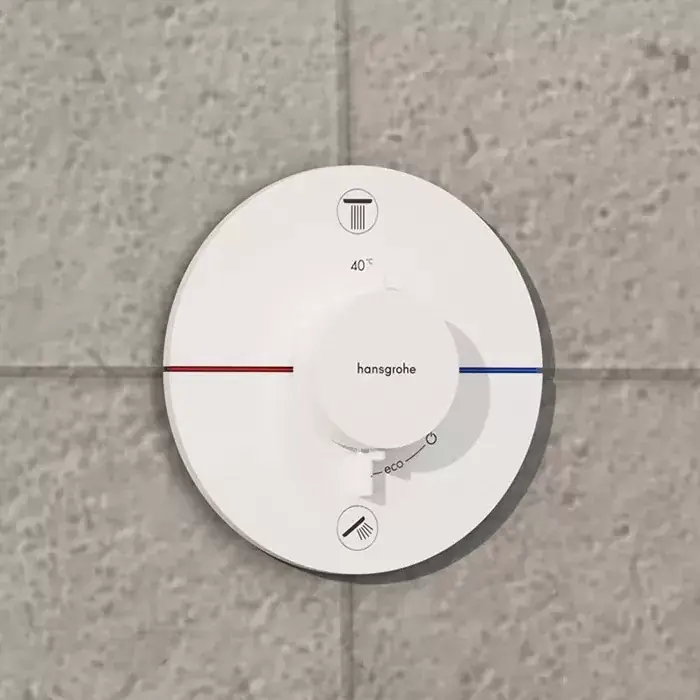 Baterie cada dus termostatata cu 2 functii, alb mat (matt white), Hansgrohe ShowerSelect Comfort S 15554700 Doar azi