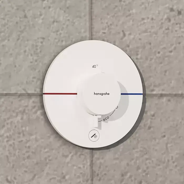 Baterie de dus termostatata, cu 1 functie, alb mat (matt white), Hansgrohe ShowerSelect Comfort S 15562700 Retur ușor