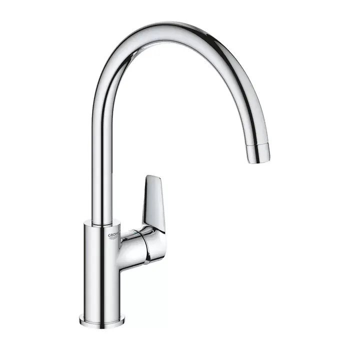 Baterie de bucatarie monocomanda, pipa inalta, tip C, pivotanta, crom, Grohe Start Edge 31369001 Plată sigură