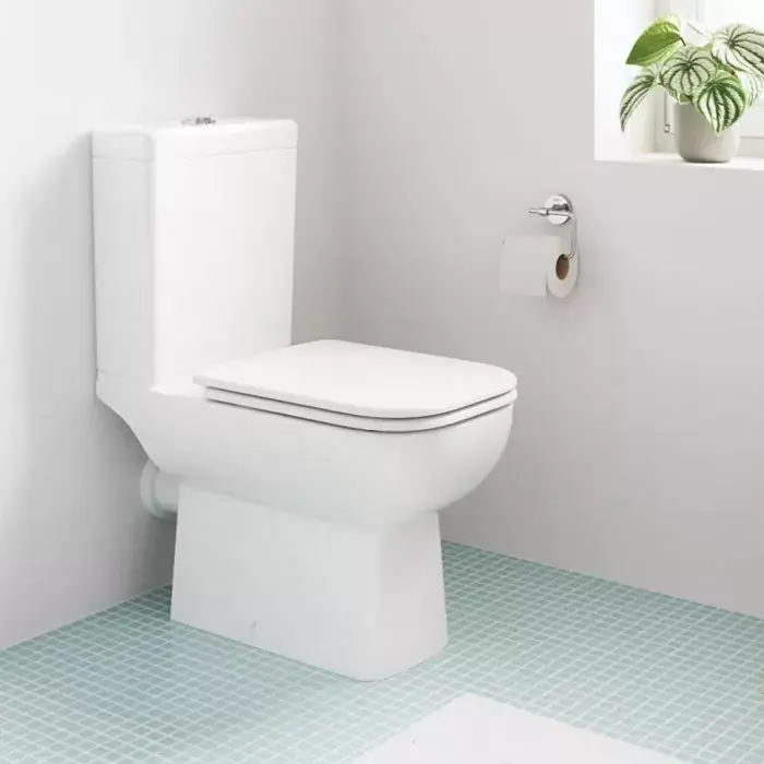 Set vas wc stativ, cu rezervor alimentare inferioara, cu capac soft close, Grohe Start Edge 39951000 Preț redus