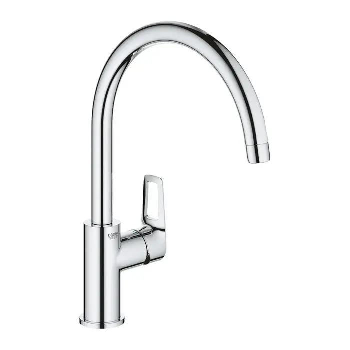Baterie de bucatarie monocomanda, cu pipa inalta, tip C, crom, Grohe Start Loop 31374001 Doar azi