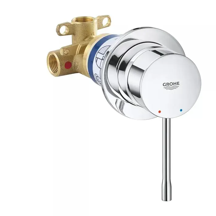 Noutate Baterie dus-bidette monocomanda incastrata, cu corp incastrat, crom, Grohe Essence 29197000
