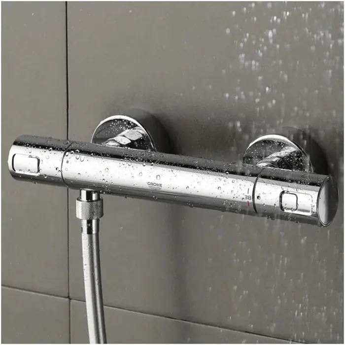 Expediere rapidă Baterie de dus termostatata, EcoButton, anti-oparire, crom lucios, Grohe Precision Joy 34333000