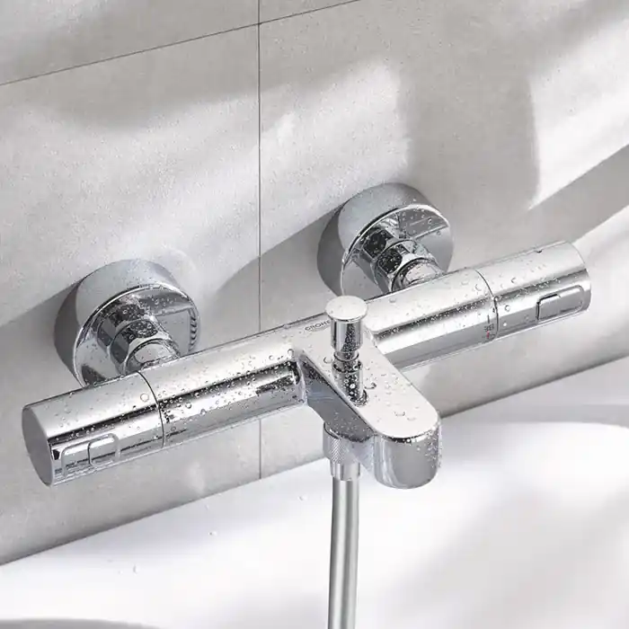Baterie cada dus termostatata, fara set de baie, crom lucios, Grohe Precision Joy 34337000 Cumpără online