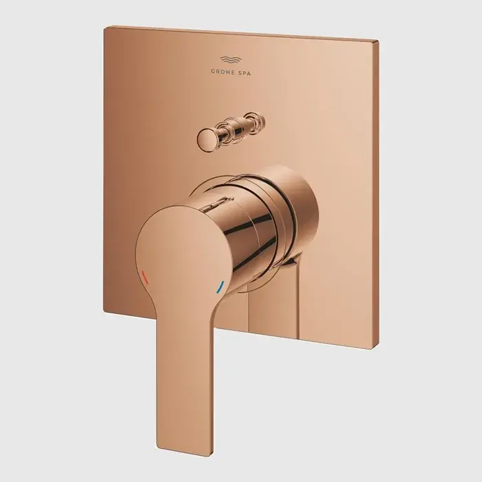 Baterie cada dus monocomanda, incastrata, 2 functie, cupru lucios (warm sunset), Grohe Allure 19315DA1 Ofertă limitată