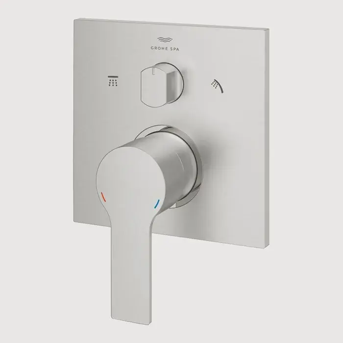 Baterie cada dus monocomanda, incastrata, 3 functie, crom mat (supersteel), Grohe Allure 29176DC1 Plată sigură