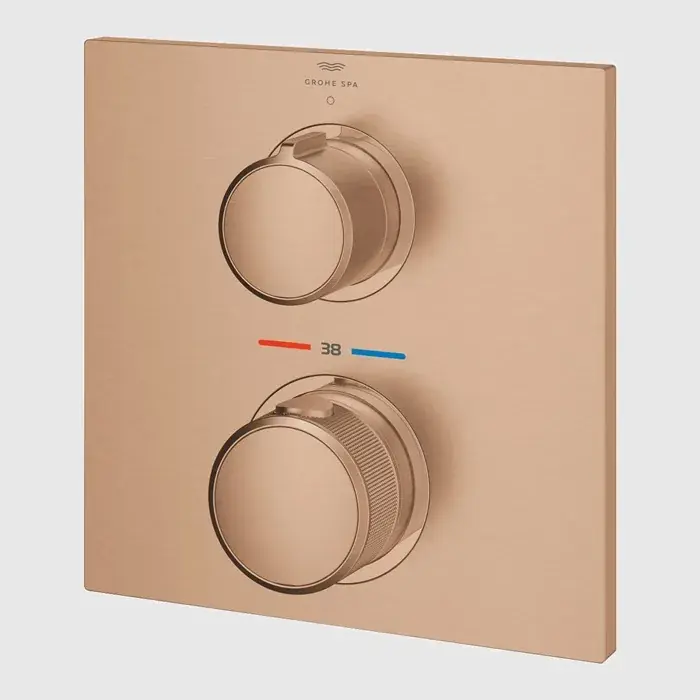 Nu rata Baterie de dus termostatata, incastrata, 1 functie, cupru mat (brushed warm sunset), Grohe Allure 19380DL2