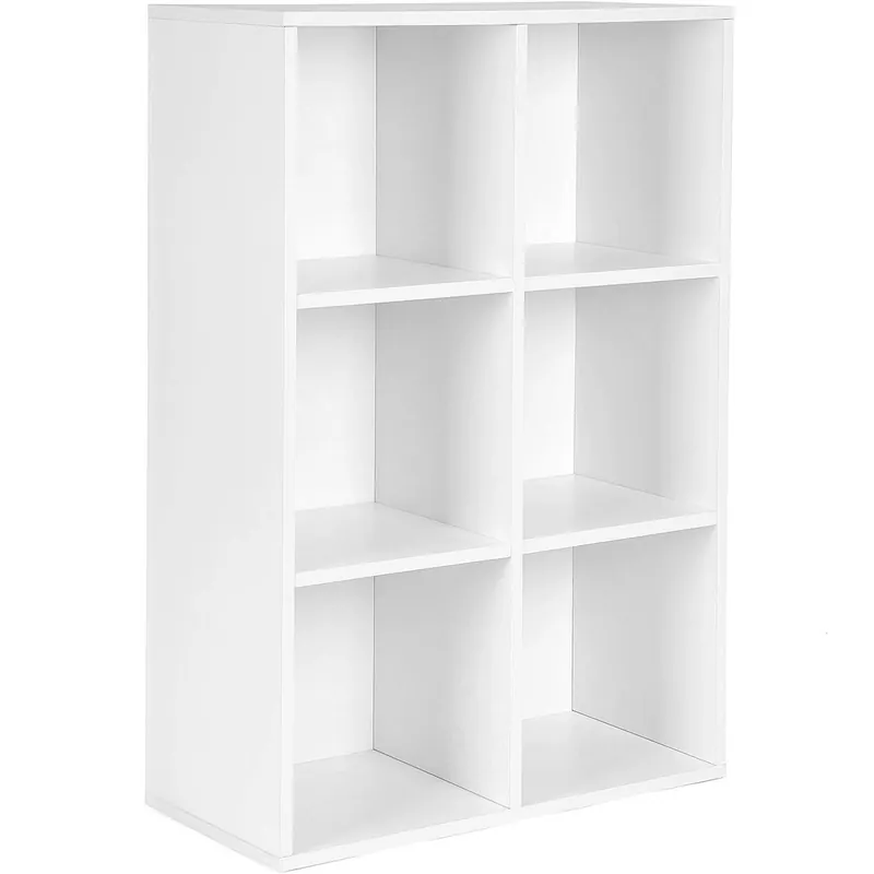Bestseller VASAGLE Biblioteca cu 6 compartimente, raft depozitare tip cub, 66x30x98 cm, alb