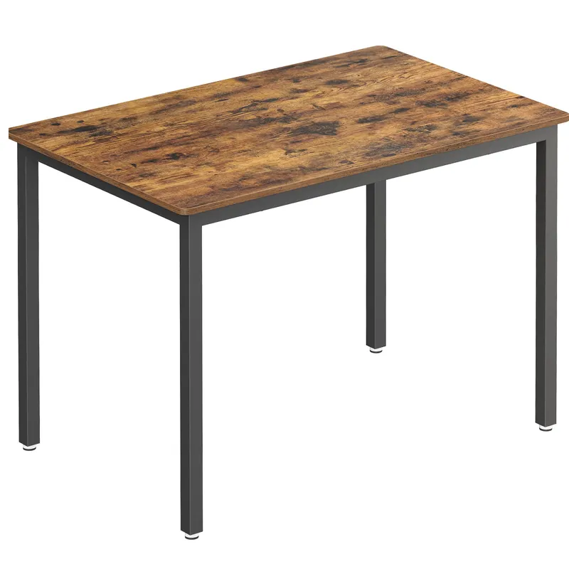 Disponibil imediat VASAGLE Masa de bucatarie pentru 4 persoane, cadru metalic, stil industrial, 110x70x77 cm, maro rustic