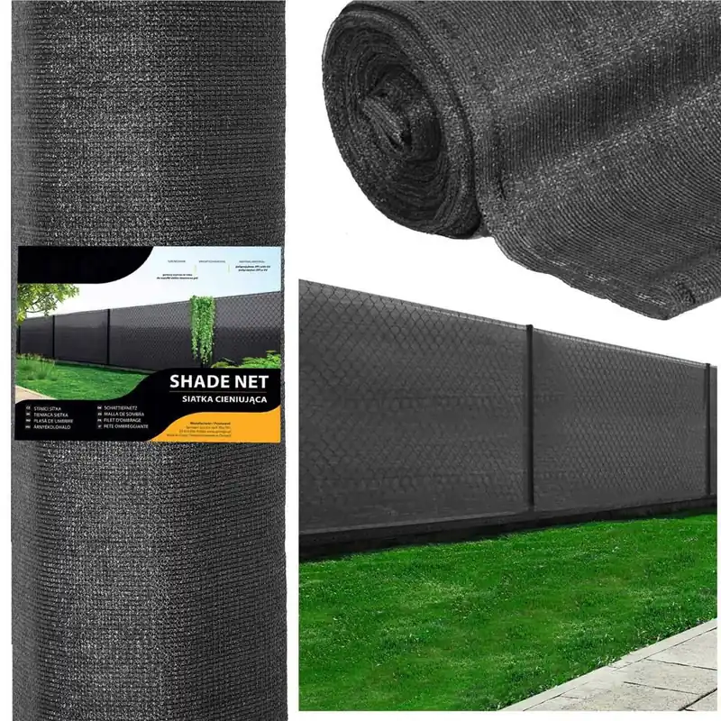 Plasa umbrire si intimitate pentru gard, 1.7m latime, 10m lungime, 185g densitate, gri Noutate