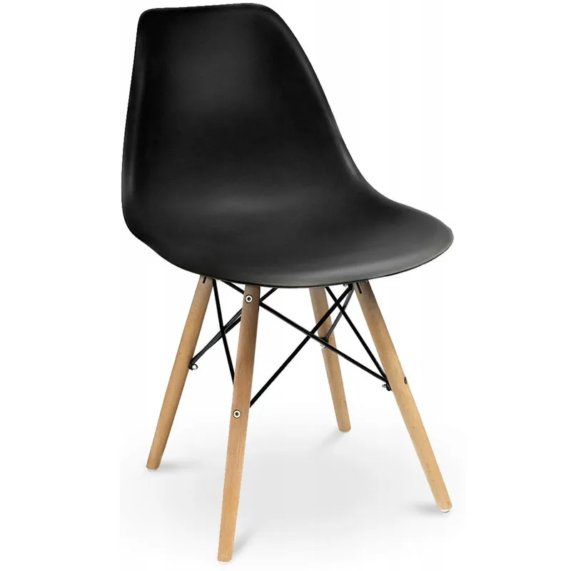 Calitate înaltă (DL) Scaun dining Eva pentru bucatarie, 46x52x81cm, negru
