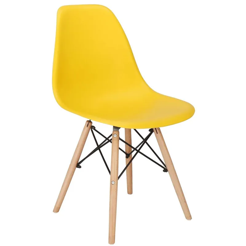 Disponibil imediat Scaun dining Scandinav pentru bucatarie, 38x42x82cm, galben