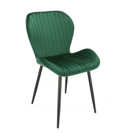 (DL) Scaun dining Veira pentru bucatarie tapitat cu catifea, 52x57x85cm, verde Reducere