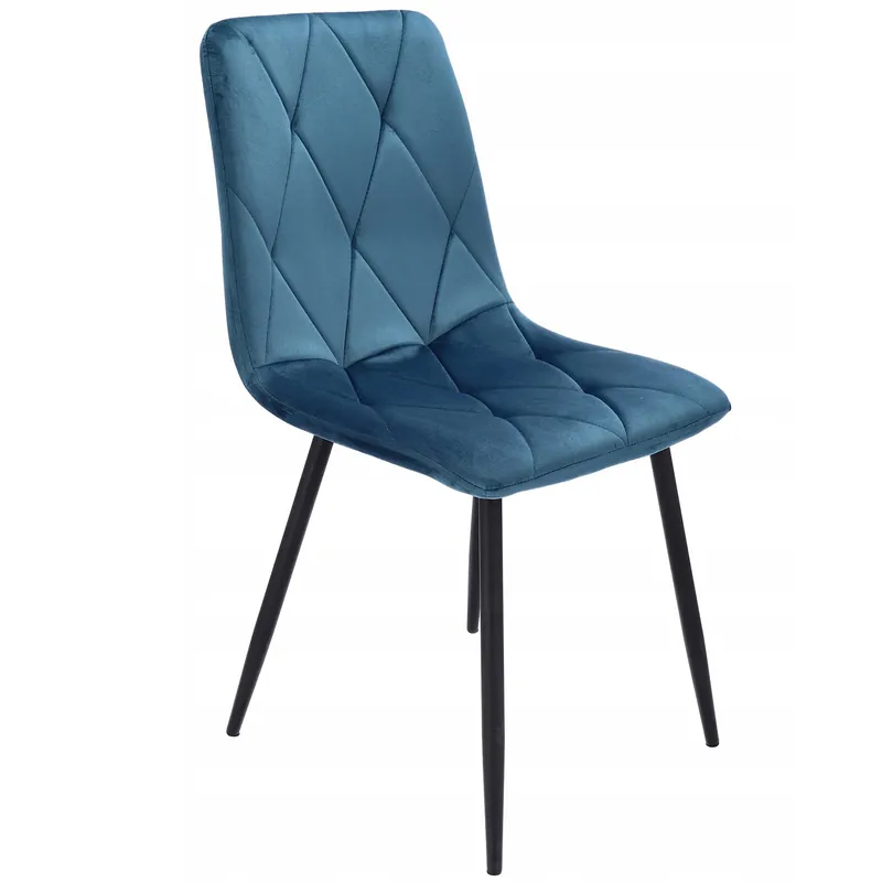 (DL) Scaun dining Piado pentru bucatarie tapitat cu catifea, 44x52x89cm, albastru Ultima șansă