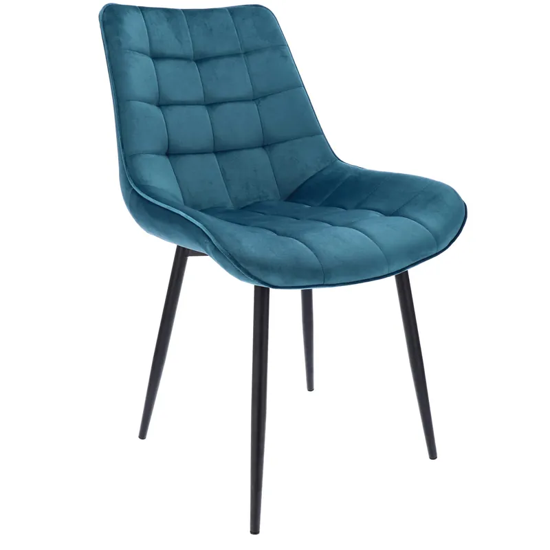 (DL) Scaun dining Misty pentru bucatarie tapitat cu catifea, 53x63x83cm, albastru Retur gratuit
