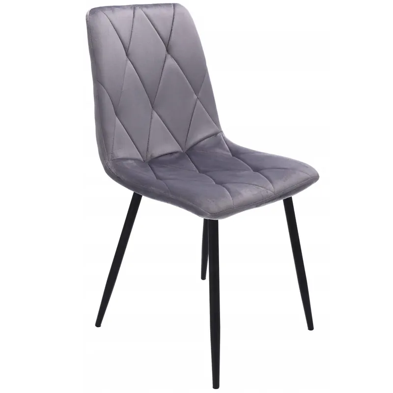 (DL) Scaun dining Piado pentru bucatarie tapitat cu catifea, 44x52x89cm, gri Doar azi
