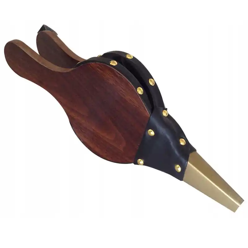 Burduf, suflanta de aer manuala, din lemn, pentru semineu sau gratar, 39x17cm Ieftin