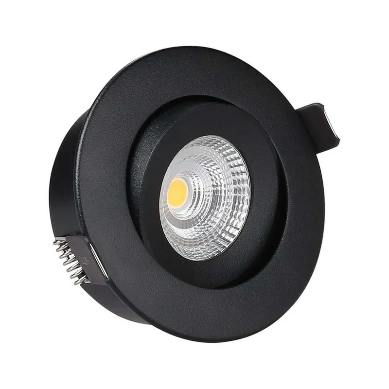 Reducere de preț Downlight Spot 7W 2700K Tilt Negru - Antidark