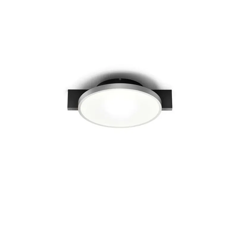 Plafonieră Inlay Round C1, negru/argintiu - Light-Point Ieftin