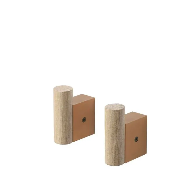 Attach Hook Set of 2 Oak/Burnt Portocaliu - Muuto Retur gratuit