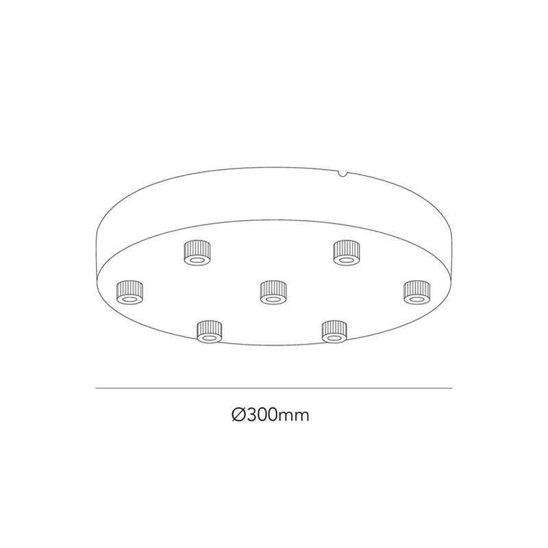 Ceiling Baza Ø300/7 Lustră Penduls Black - LIGHT-POINT Comandă acum