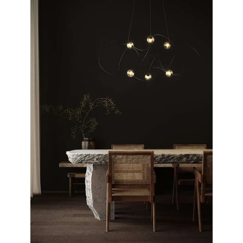 Ofertă de sezon Munari 6 Lustră Pendul Auriu - DCW