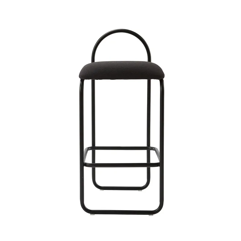 Angui Scaun de bar H82,5 Antracit Bouclé - AYTM Popular