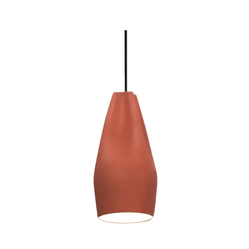 Retur ușor Pleat Box 13 Lustră Pendul E27 Terracotta/Alb - Marset