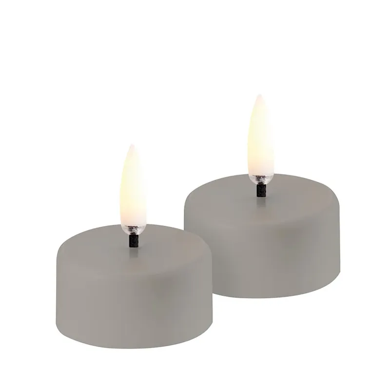 Lumânare LED 3,9 cm bej Set de 2 funcționare cu baterii - Uyuni Lighting Ieftin