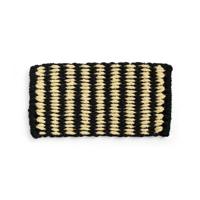 Coco Stripe Wide Covoraș pentru Ușă Negru /Alb - Hay Reducere