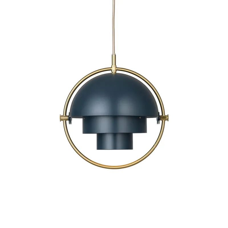 Ofertă limitată Lampă suspendată Multi-Lite S alamă/albastru midnight - Gubi
