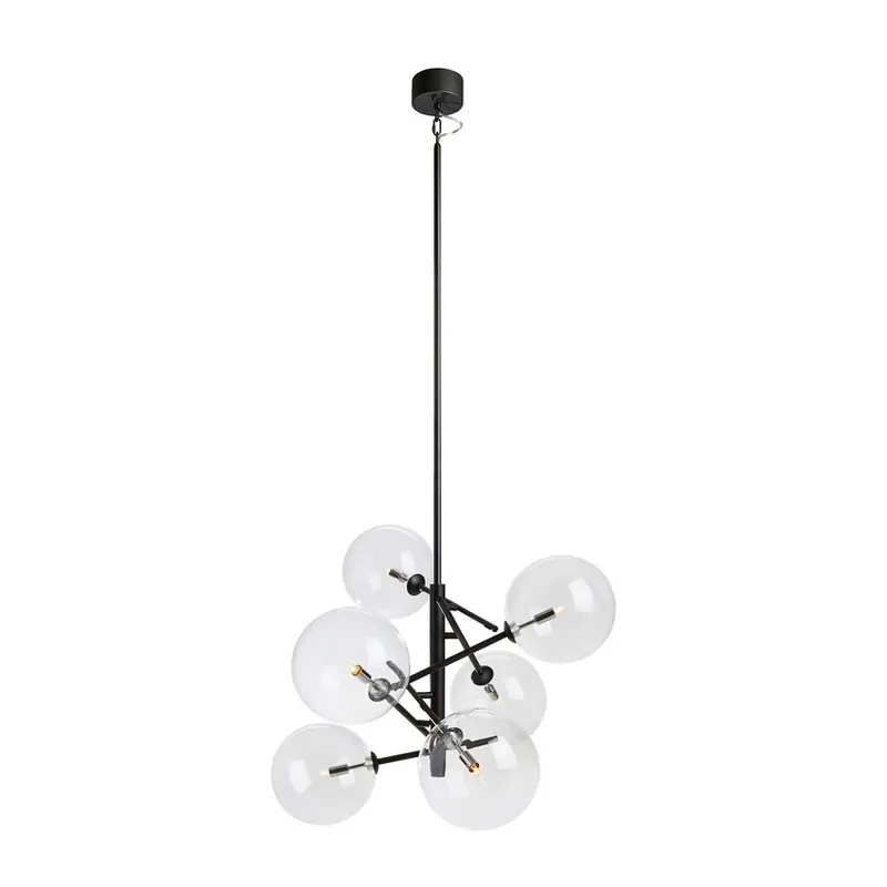Andrew 6 Lustră Pendul Black/Clear - Markslöjd Reduceri