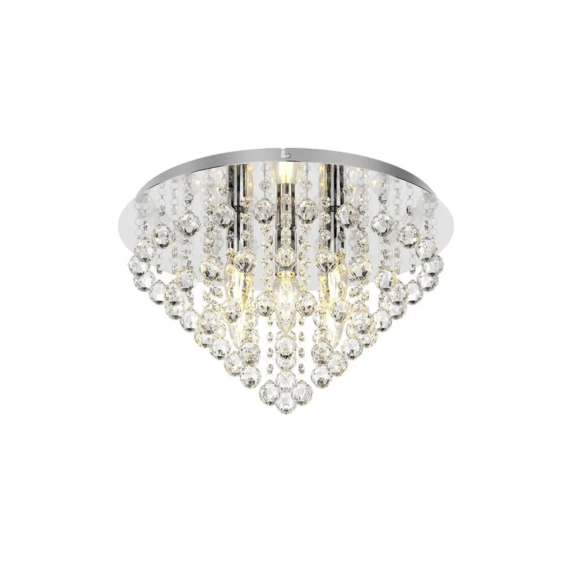 Cel mai vândut Annica Round Plafonieră Chrome/Clear - Lindby