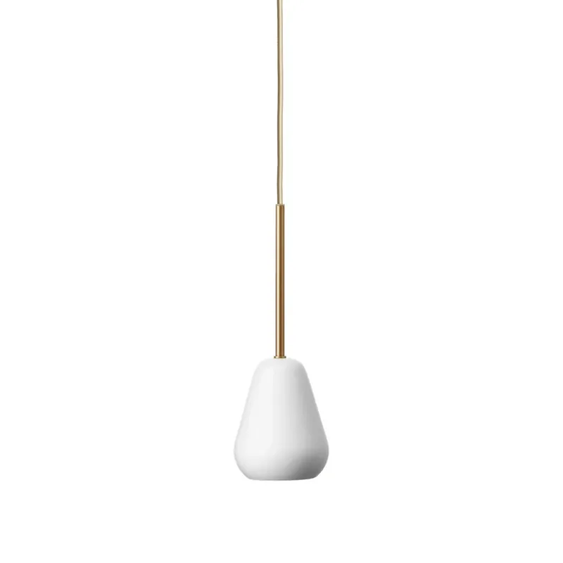 Premium Lampă suspendată Anoli Spot, Ø 10 cm, alb/auriu, metal - Nuura