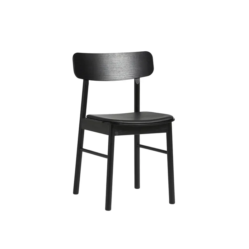 Vezi acum Scaun Soma, negru, piele, înălțime 79 cm, frasin - Woud