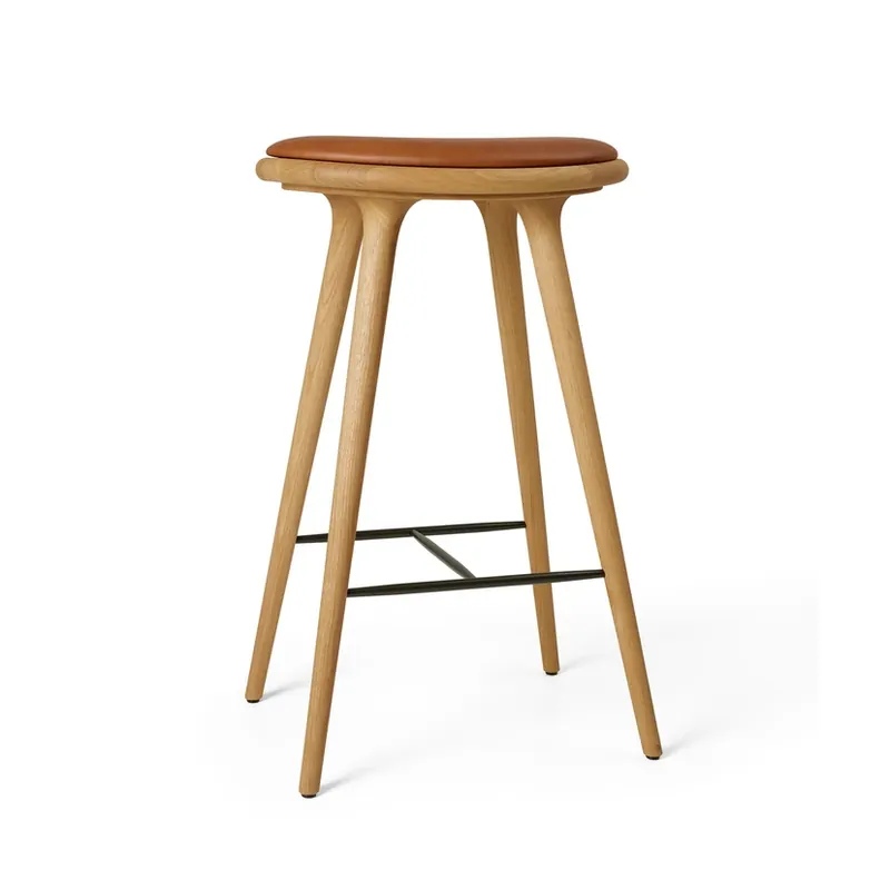 Bestseller Scaun, maro deschis, stejar uleiat/piele, înălțime 74 cm - Mater
