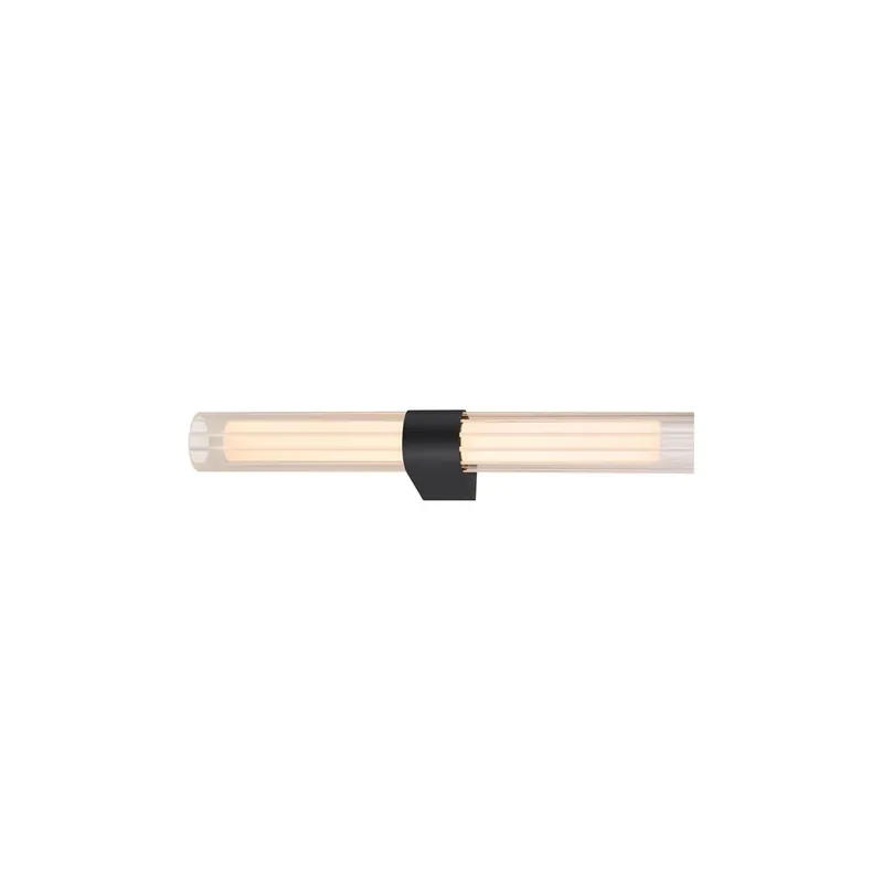 Aplică de perete dublă cu LED Lygant, negru, IP44, aluminiu, sticlă - SLV Reduceri