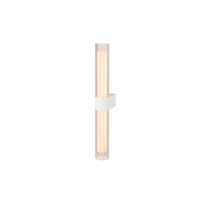 Aplică de perete dublă cu LED Lygant, albă, IP44, aluminiu, sticlă - SLV Plată sigură