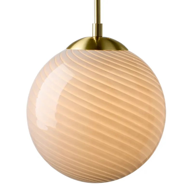 Reduceri Lampă suspendată CANDY BALL, gri/alamă veche, Ø 30 cm - Halo Design